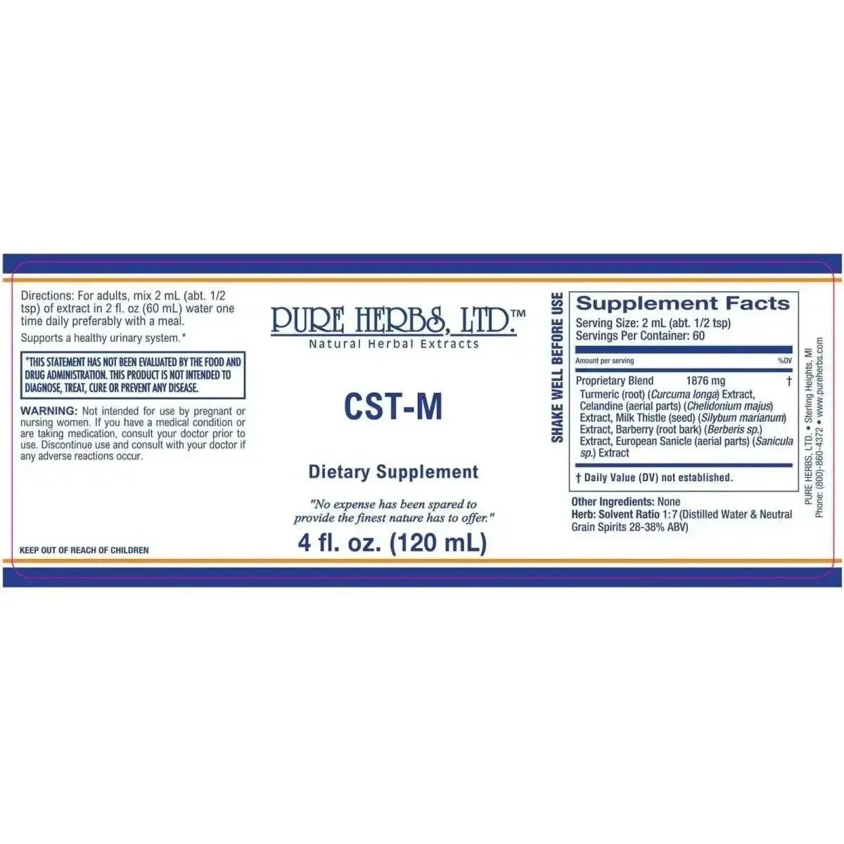 CST - M (Barberry, Celandine, Milk Thistle, Sanicle, Turmeric) - Futures ETC Tincture