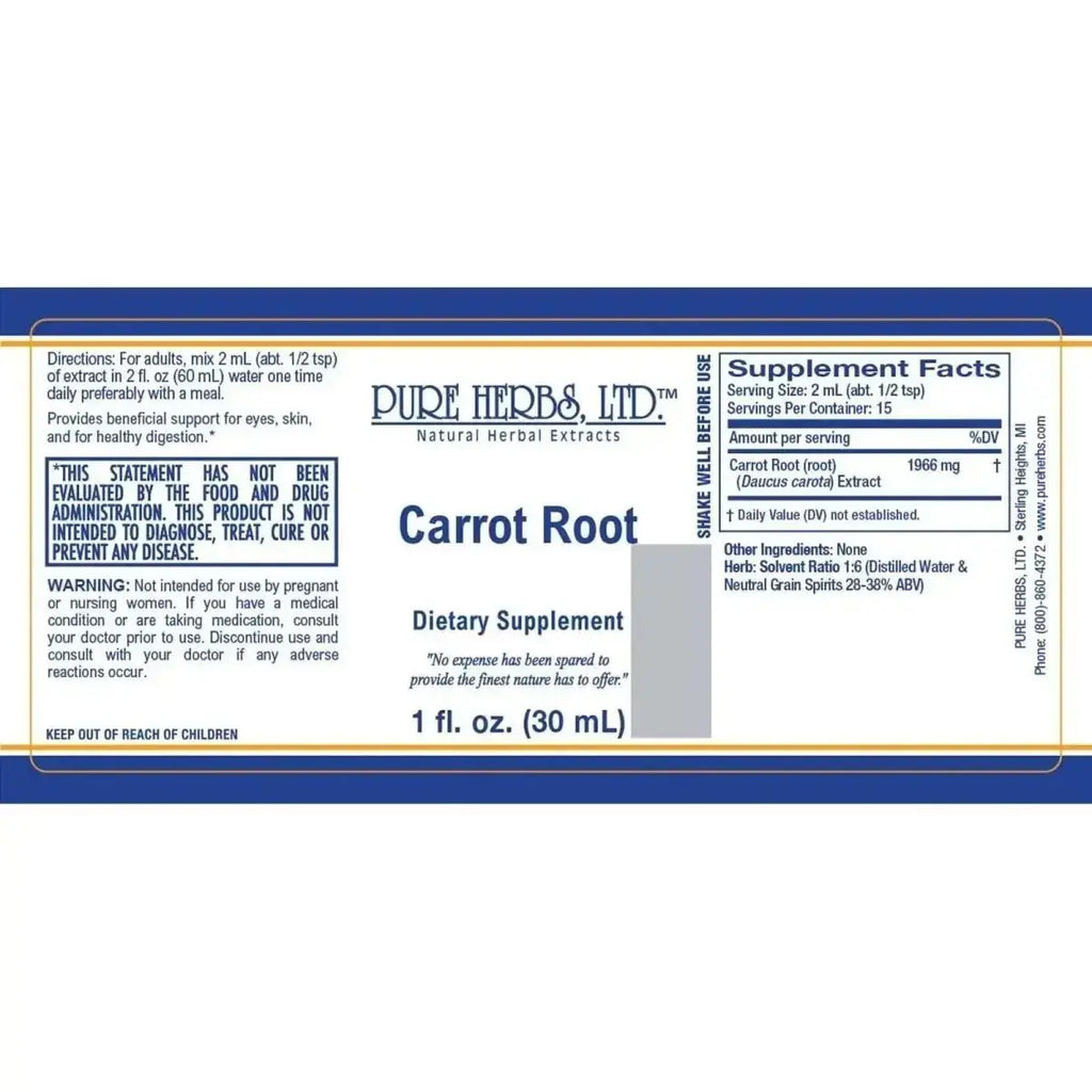 Carrot Root (Daucus carota) for Eye, Skin & Digestive Health - Futures ETC Tincture