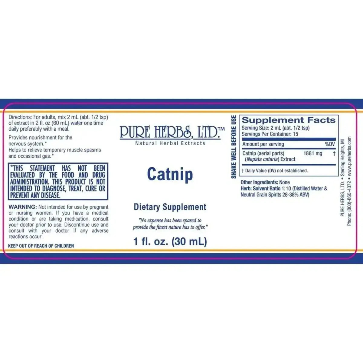 Catnip (Nepata cataria) - Futures ETC Tincture