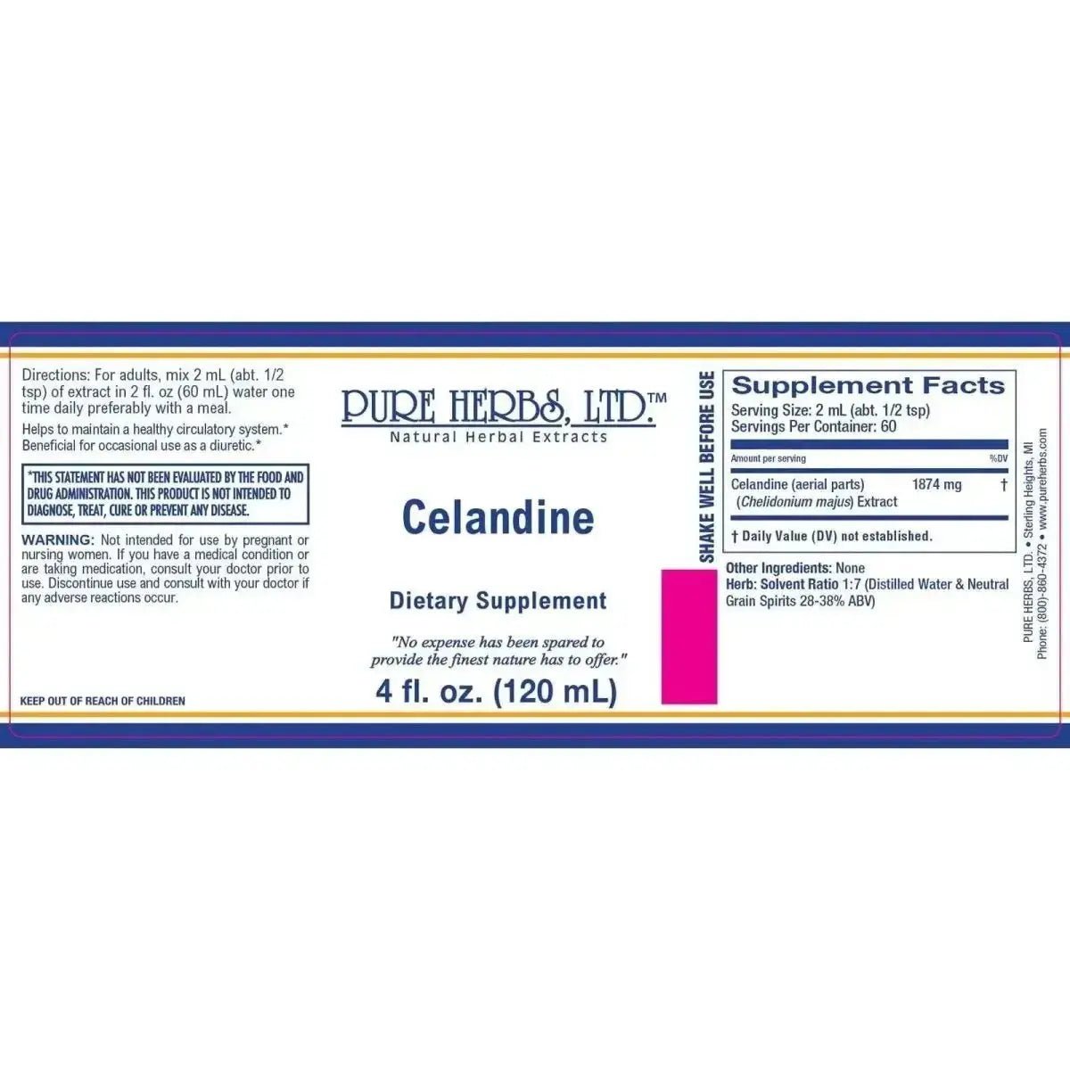 Celandine (Chelidonium majus) for Liver Detox, Digestive & Skin Health - Futures ETC Tincture