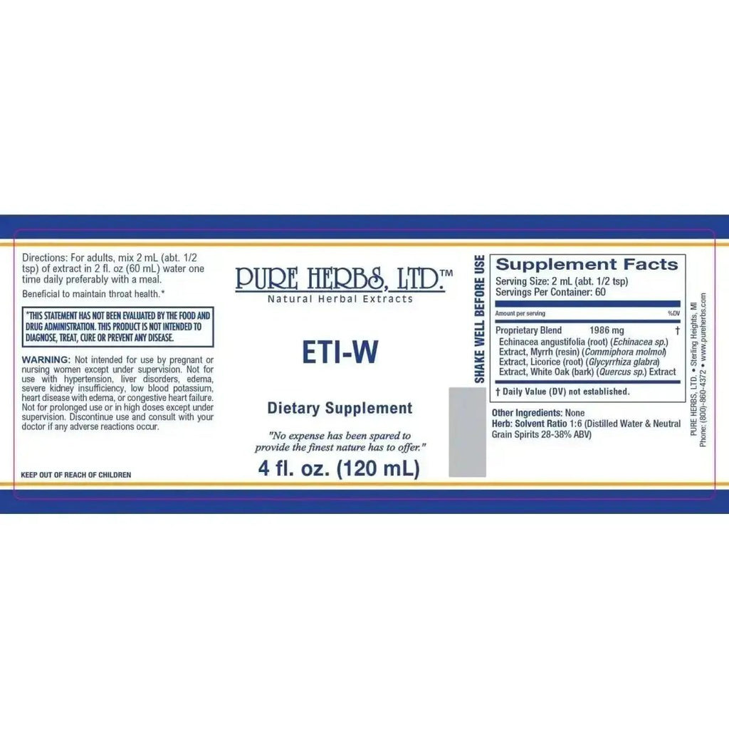 ETI - W (Echinacea, Licorice Root, Myrrh, White Oak Bark) - Futures ETC Tincture