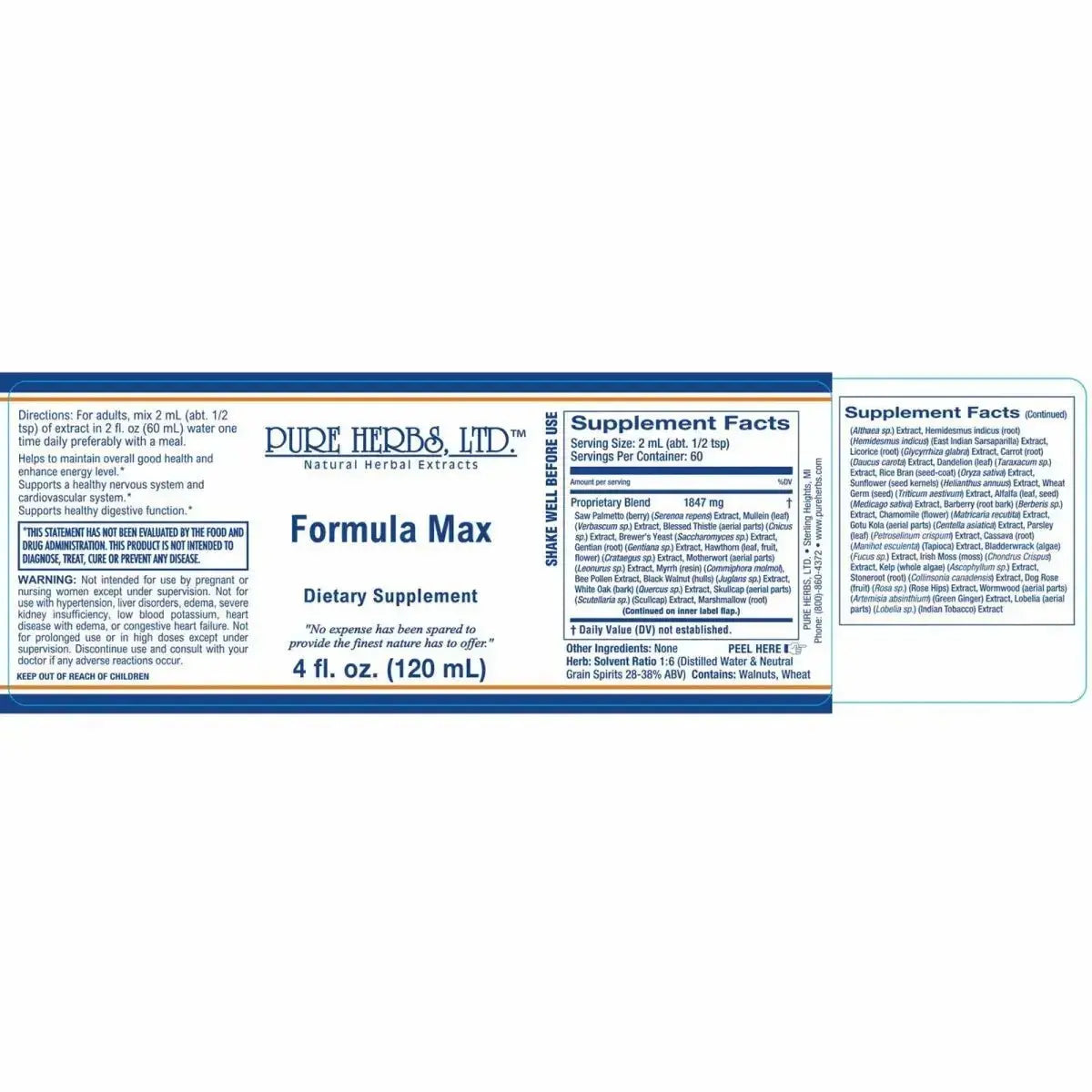 Formula Max (Reformulated), Tincture, Futures ETC