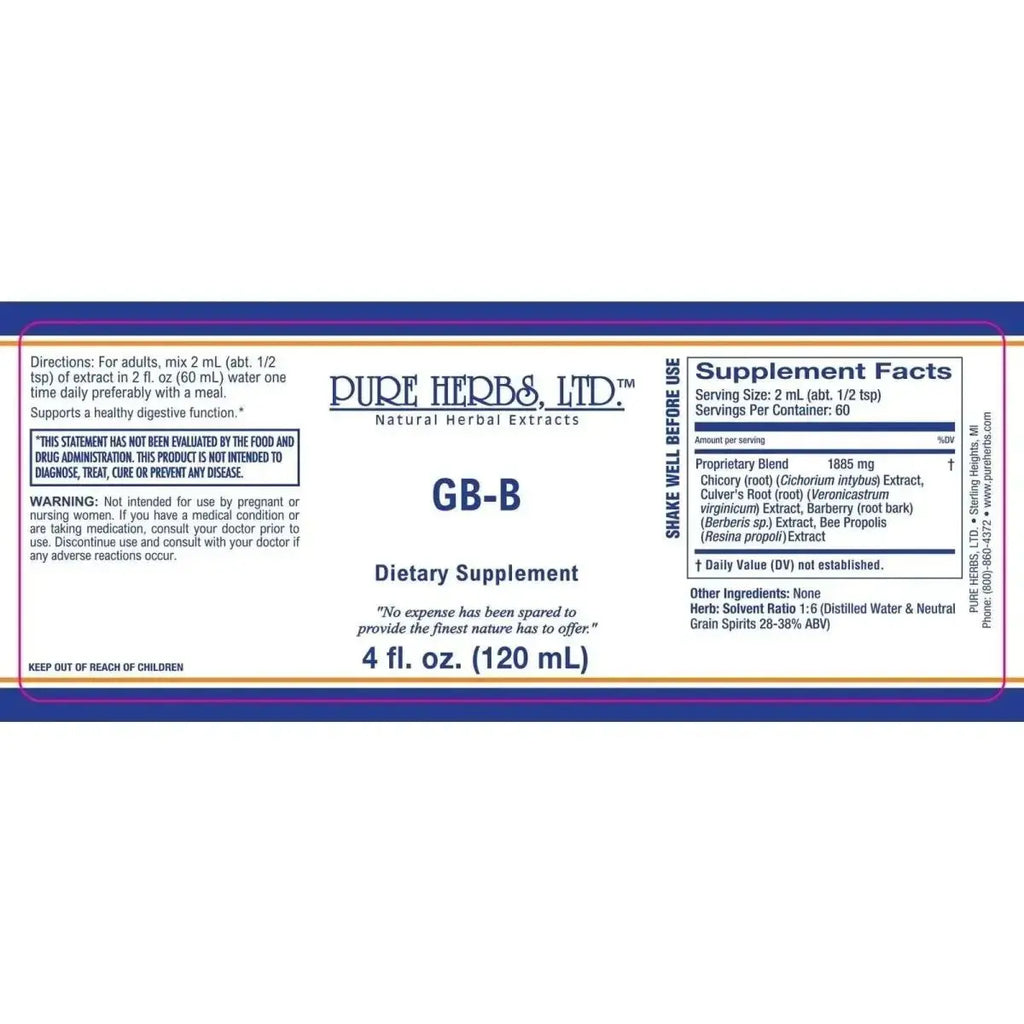 GB - B [Reformulated] (Barberry, Bee Propolis, Chicory, Culver's Root) - Futures ETC Tincture