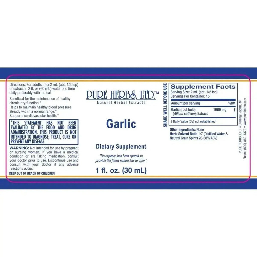Garlic (Allium sativum), Tincture, Futures ETC
