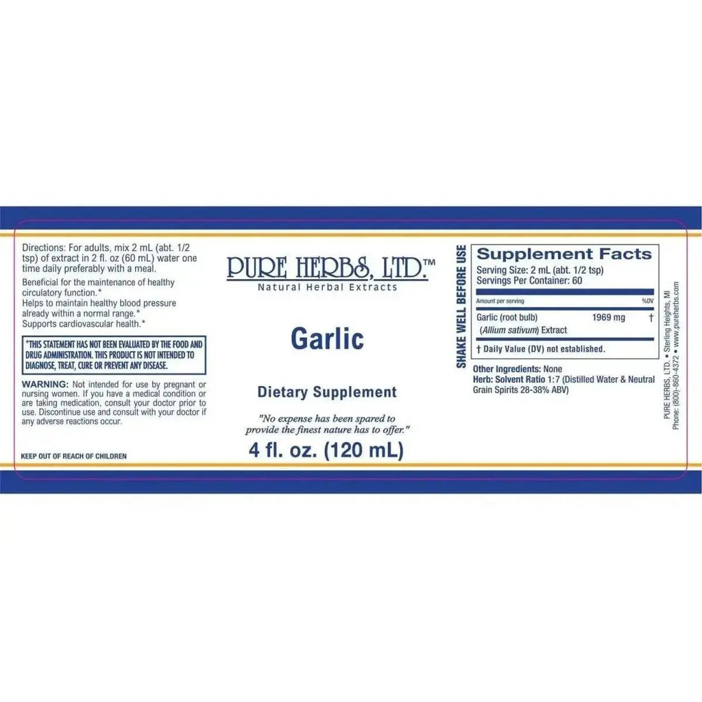 Garlic (Allium sativum), Tincture, Futures ETC