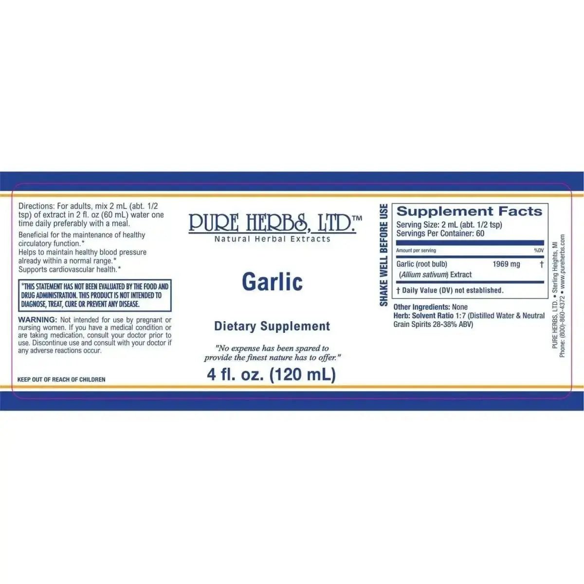 Garlic (Allium sativum), Tincture, Futures ETC