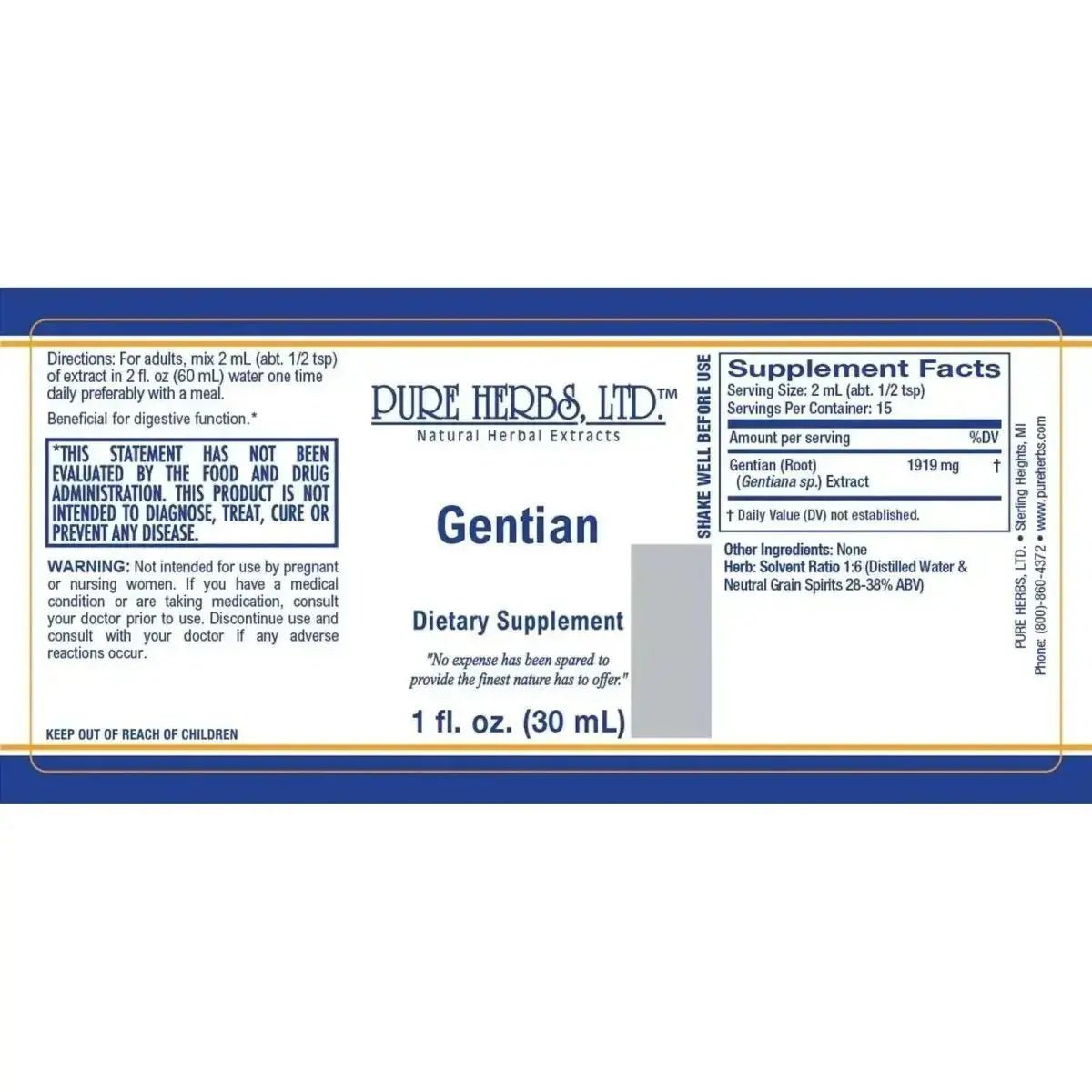 Gentian (Gentiana) - Futures ETC Tincture