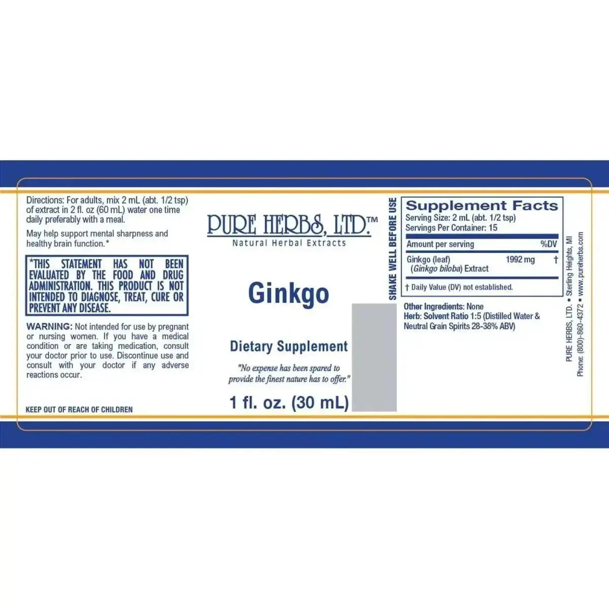 Ginkgo (Ginkgo biloba) - Futures ETC Tincture