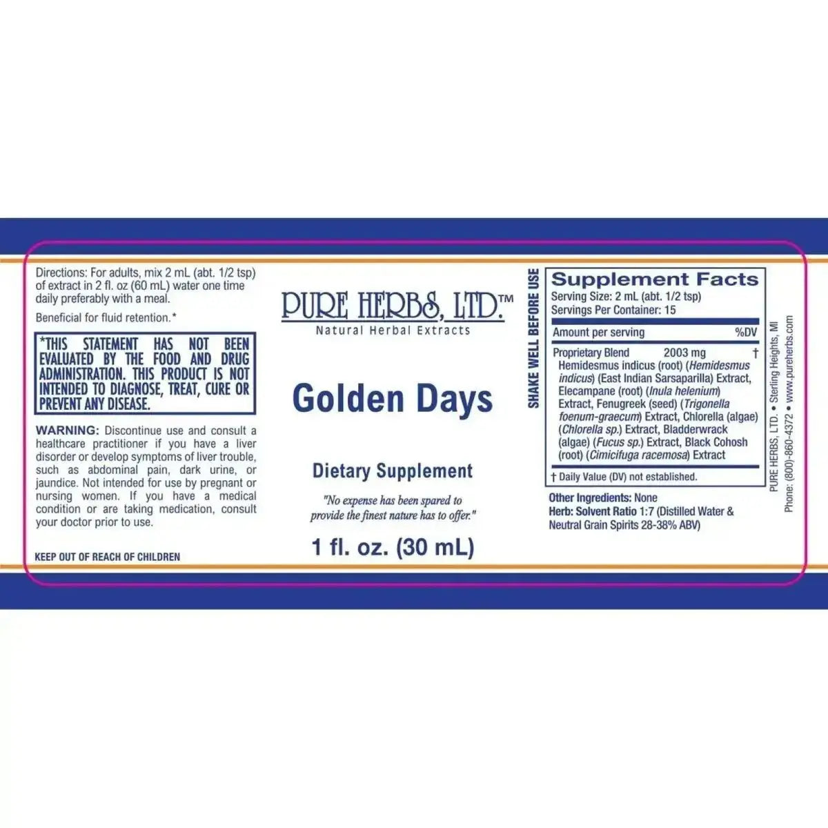 Golden Days (Reformulated) - Futures ETC Tincture