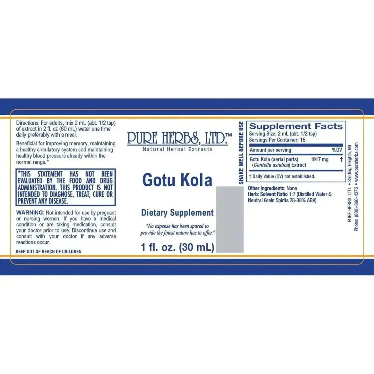 Gotu Kola (Centella asiatica) - Futures ETC Tincture