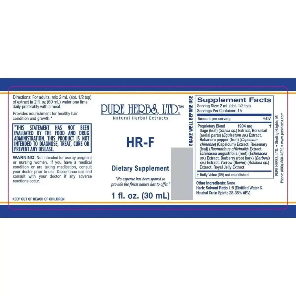 HR - F (Barberry, Capsicum, Echinacea, Horsetail, Rosemary, Royal Jelly, Sage, Yarrow) - Futures ETC Tincture
