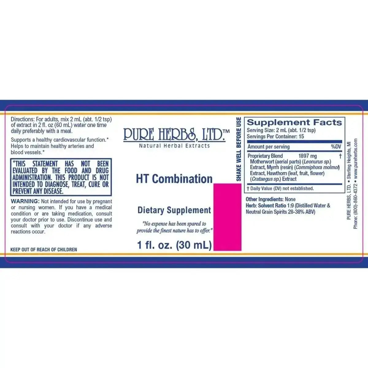 HT Combination (Hawthorn, Motherwort, Myrrh) - Futures ETC Tincture