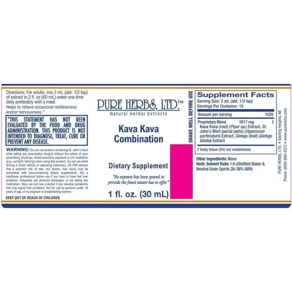Kava Kava Combination (Ginkgo, Kava Kava, St. John's Wort) - Futures ETC Tincture