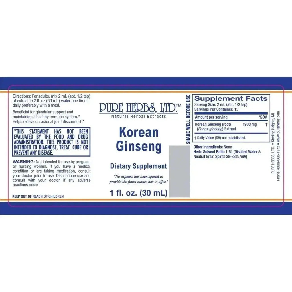 Korean Ginseng (Panax ginseng) - Futures ETC Tincture