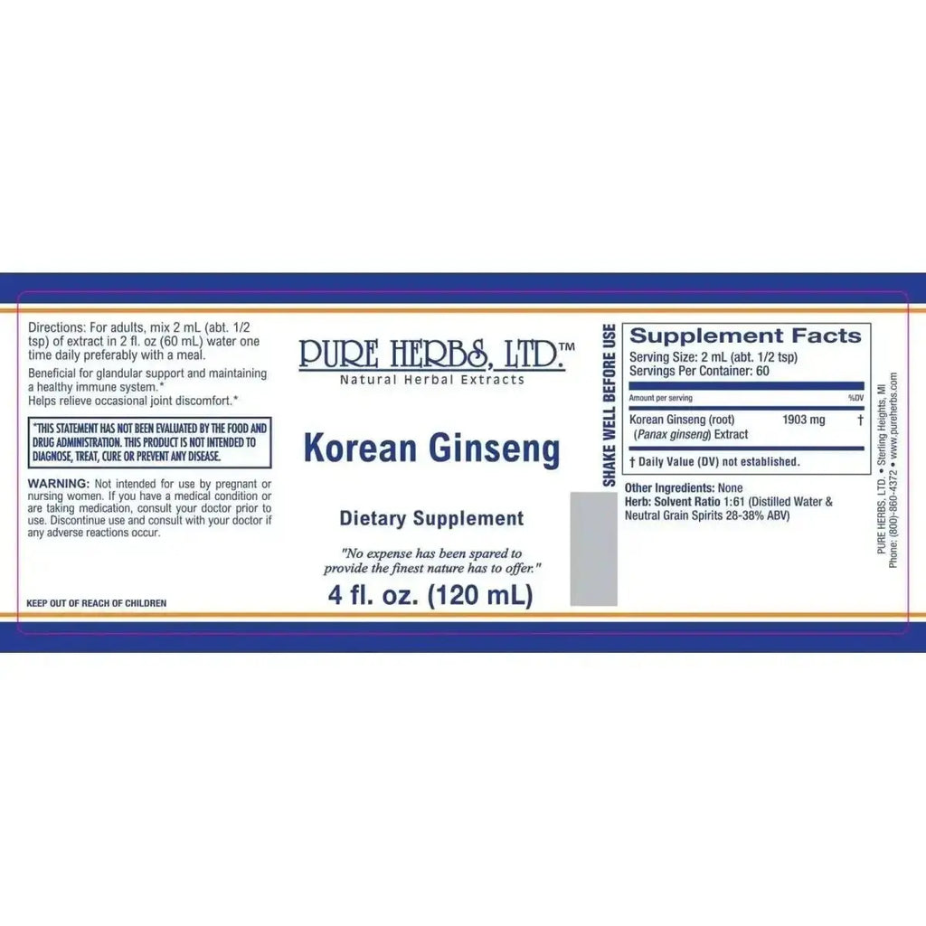 Korean Ginseng (Panax ginseng) - Futures ETC Tincture