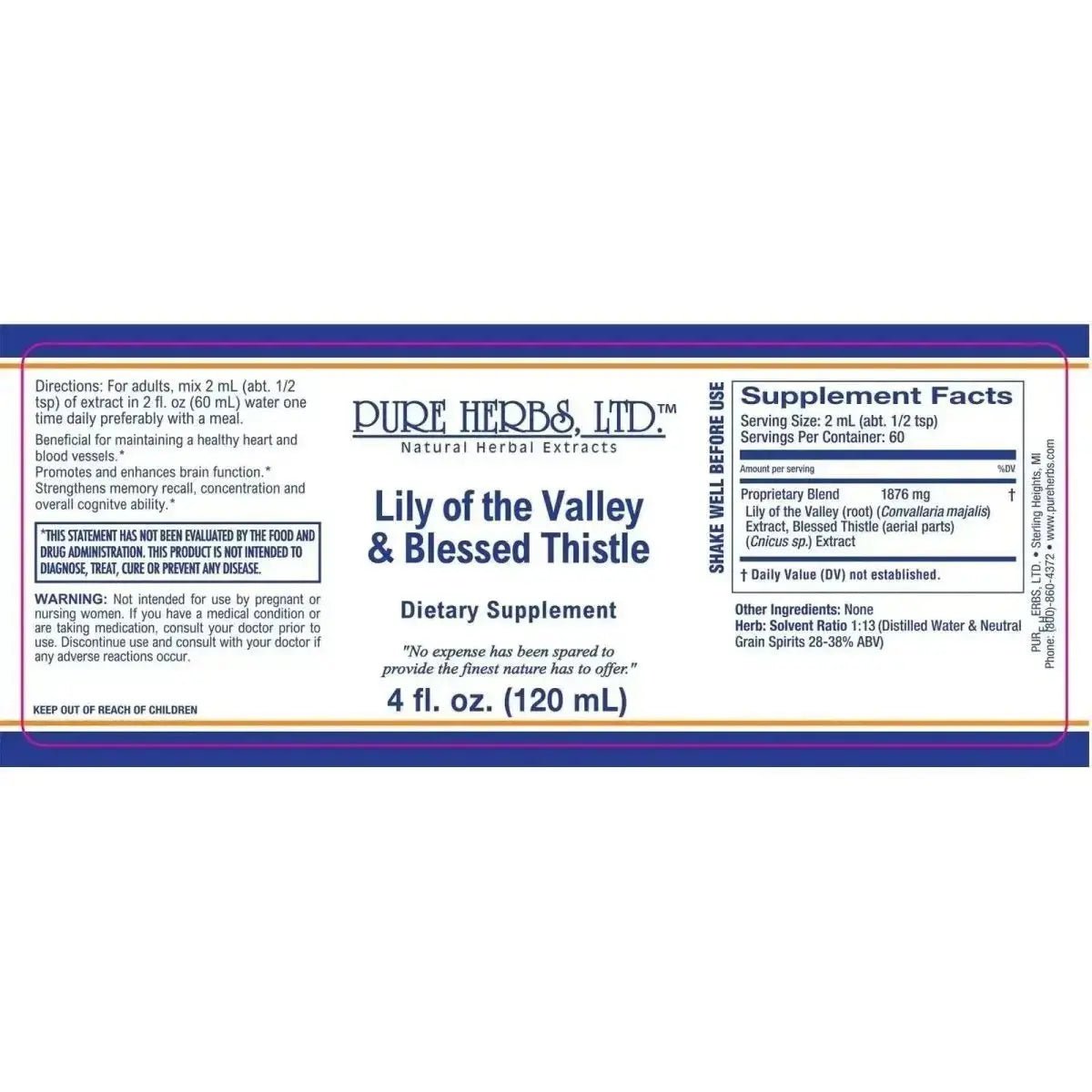 Lily of the Valley & Blessed Thistle - Futures ETC Tincture