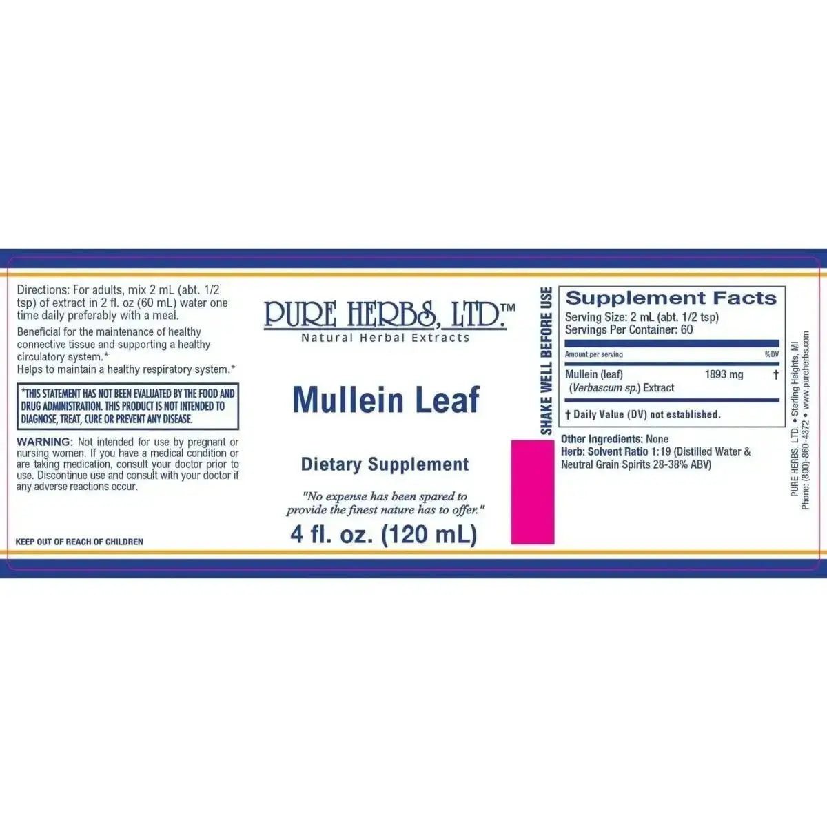 Mullein Leaf (Verbascum) - Futures ETC Tincture