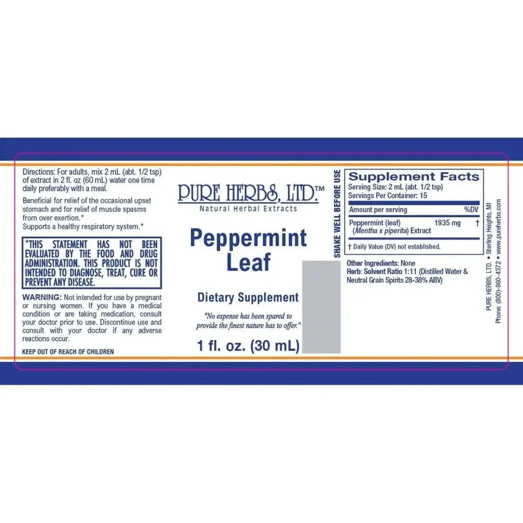 Peppermint Leaf (Mentha piperita) Extract and Oil - Futures ETC Tincture