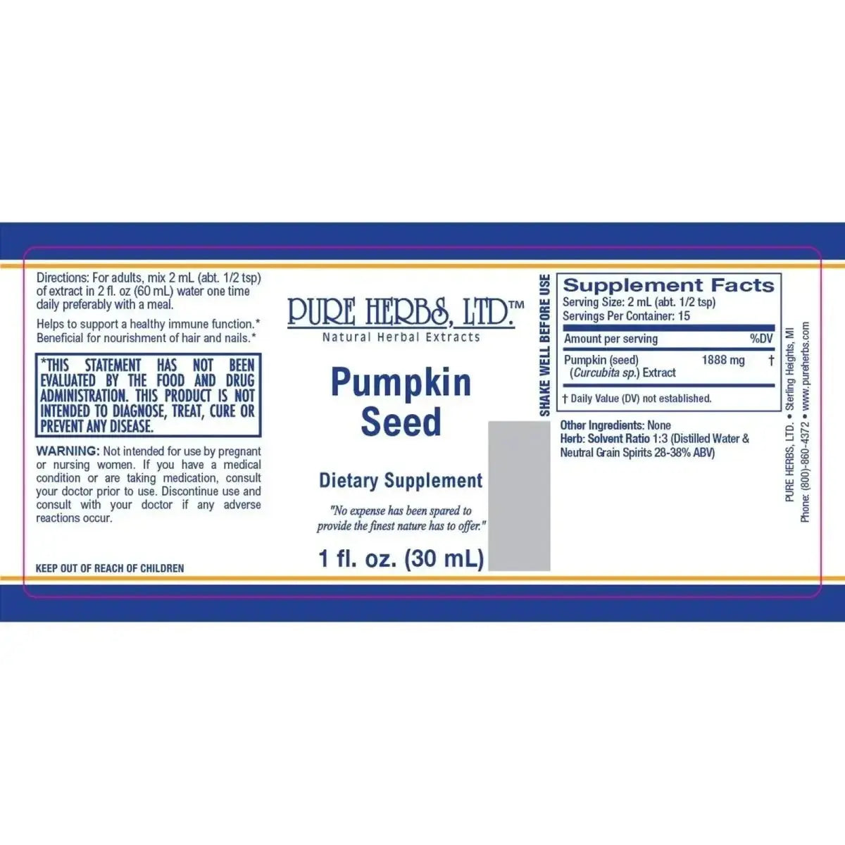 Pumpkin Seed (Curcubita) - Futures ETC Tincture