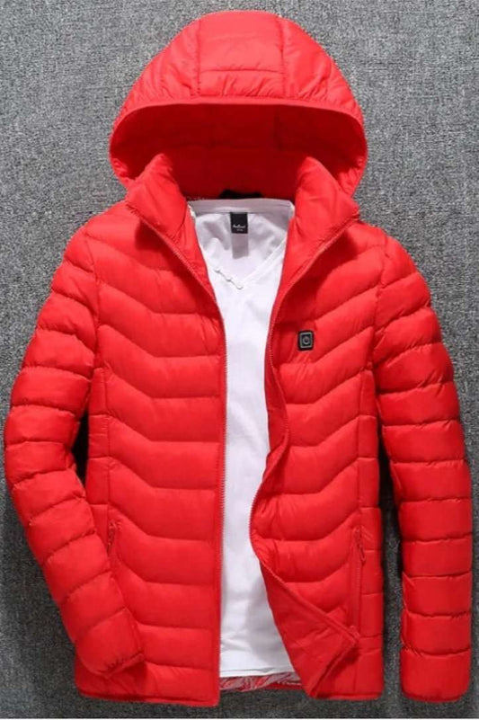 Stay Warm and Stylish with Our Men Heated Puffer Jacket