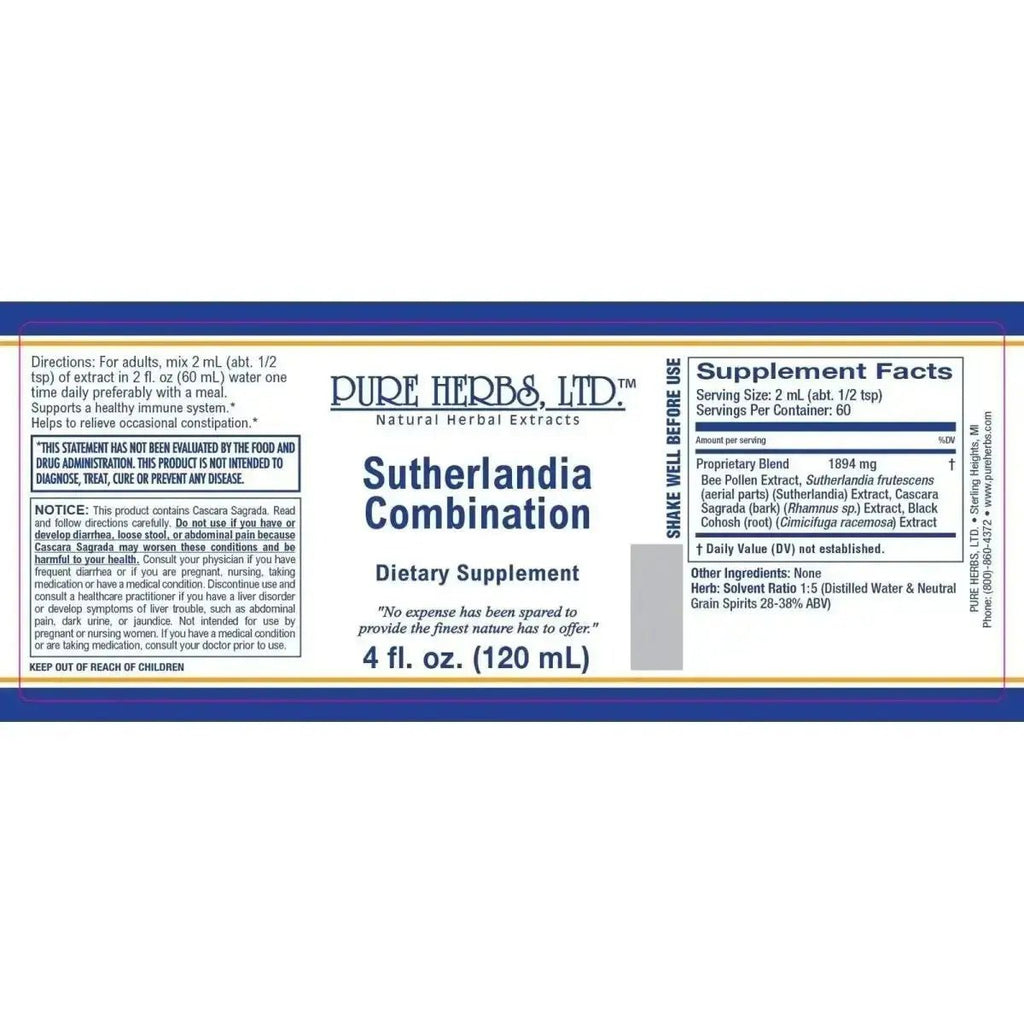 Sutherlandia Combination (Bee Pollen, Black Cohosh, Cascara Sagrada, Sutherlandia) - Futures ETC Tincture