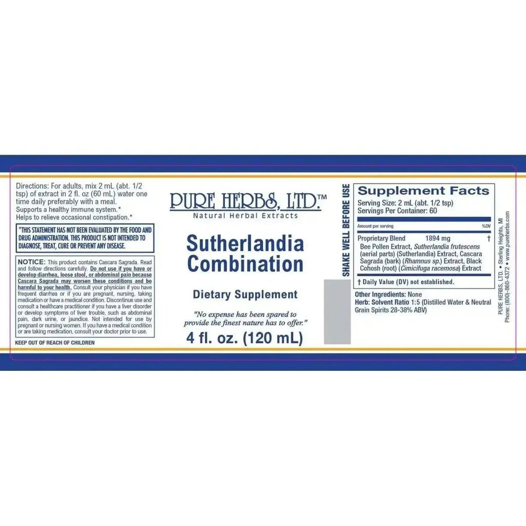Sutherlandia Combination (Bee Pollen, Black Cohosh, Cascara Sagrada, Sutherlandia), Tincture, Futures ETC