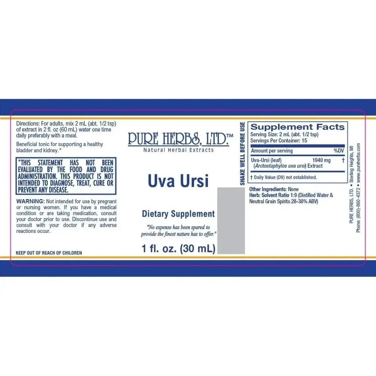 Uva Ursi (Arctostaphylos uva ursi) - Futures ETC Tincture