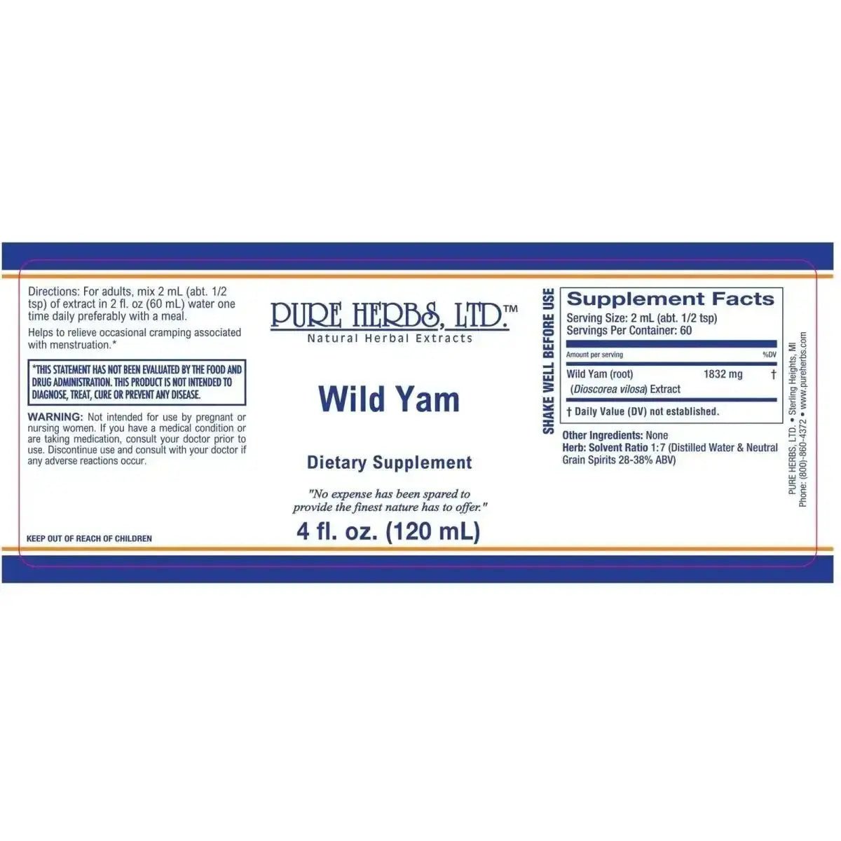 Wild Yam (Dioscorea vilosa) - Futures ETC Tincture