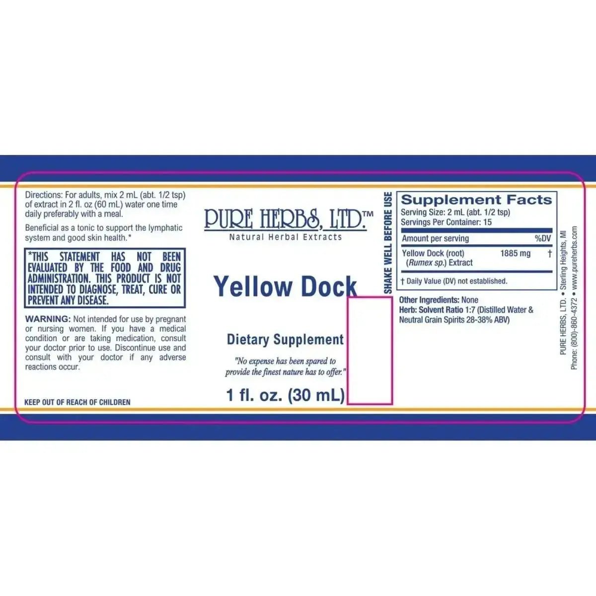 Yellow Dock (Rumex crispus) - Futures ETC Tincture