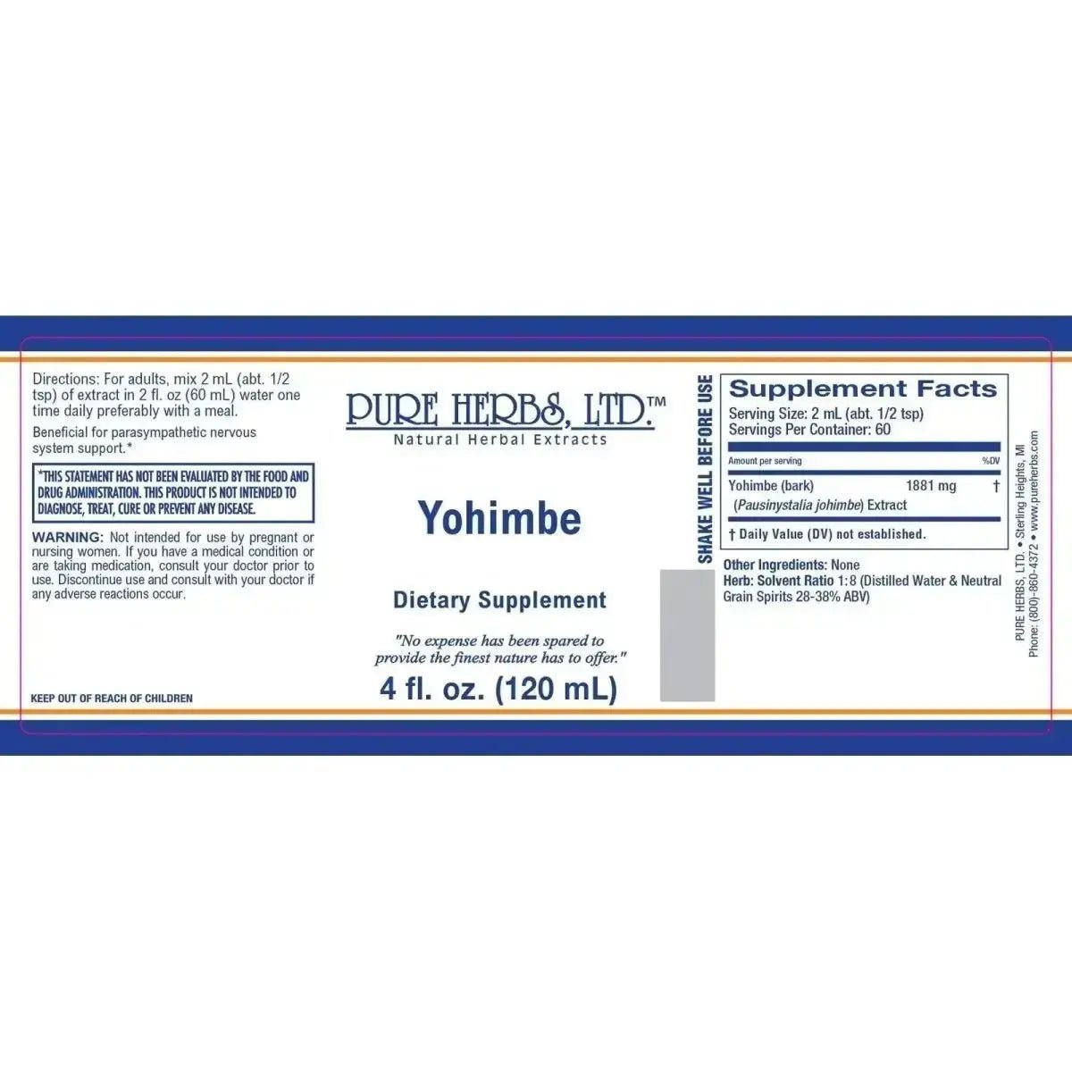 Yohimbe (Pausinystalia johimbe) - Futures ETC Tincture