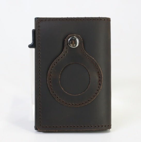 Portefeuille multifonction pour homme avec protection contre les champs électromagnétiques et porte-cartes en cuir fin