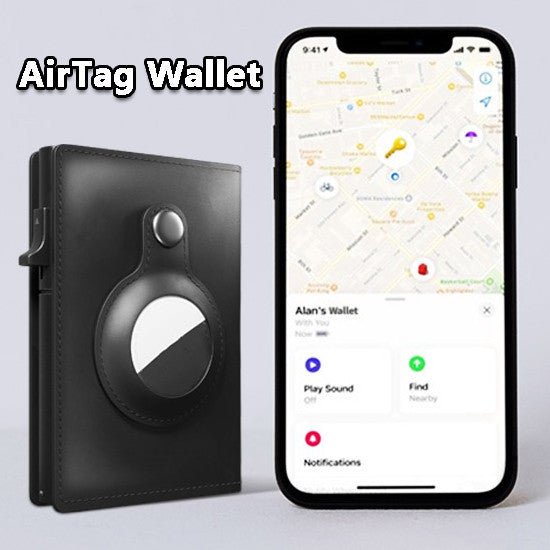 Cartera de cuero fina con protección EMF multifuncional para hombre