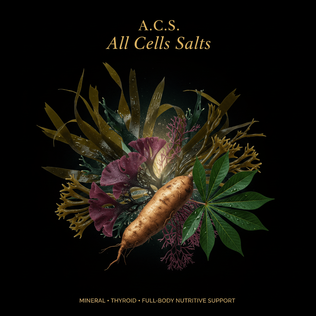 A.C.S. All Cells Salts – Mineral, Thyroid & Full - Body Nutritive Support, Tincture, Futures ETC