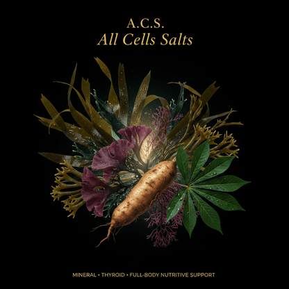 A.C.S. All Cells Salts – Mineral, Thyroid & Full - Body Nutritive Support, Tincture, Futures ETC