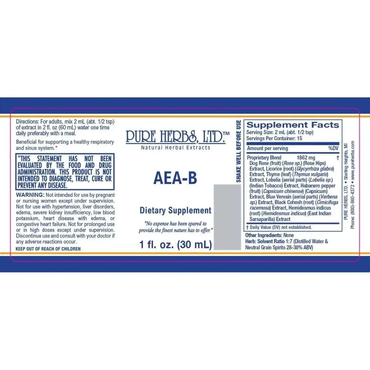 AEA - B Herbal Adjustment for Hormonal & Respiratory Health - Futures ETC Tincture