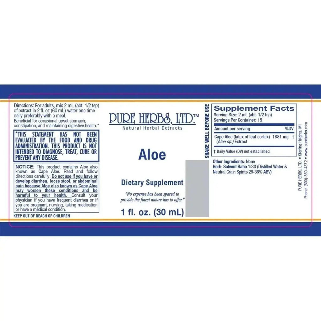 Aloe (African Bitter) for Digestive Health, Skin Care & Detox - Futures ETC Tincture