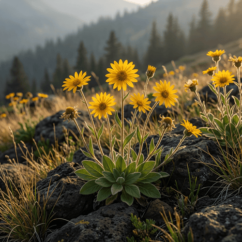 Mexican arnica growing in a rocky highland meadow