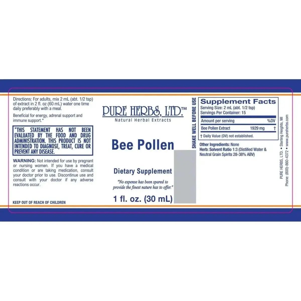 Bee Pollen (Xylocopa sonorina) - Futures ETC Tincture