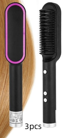 2-in-1 Hair Straightener & Hot Comb with Negative Ion Technology