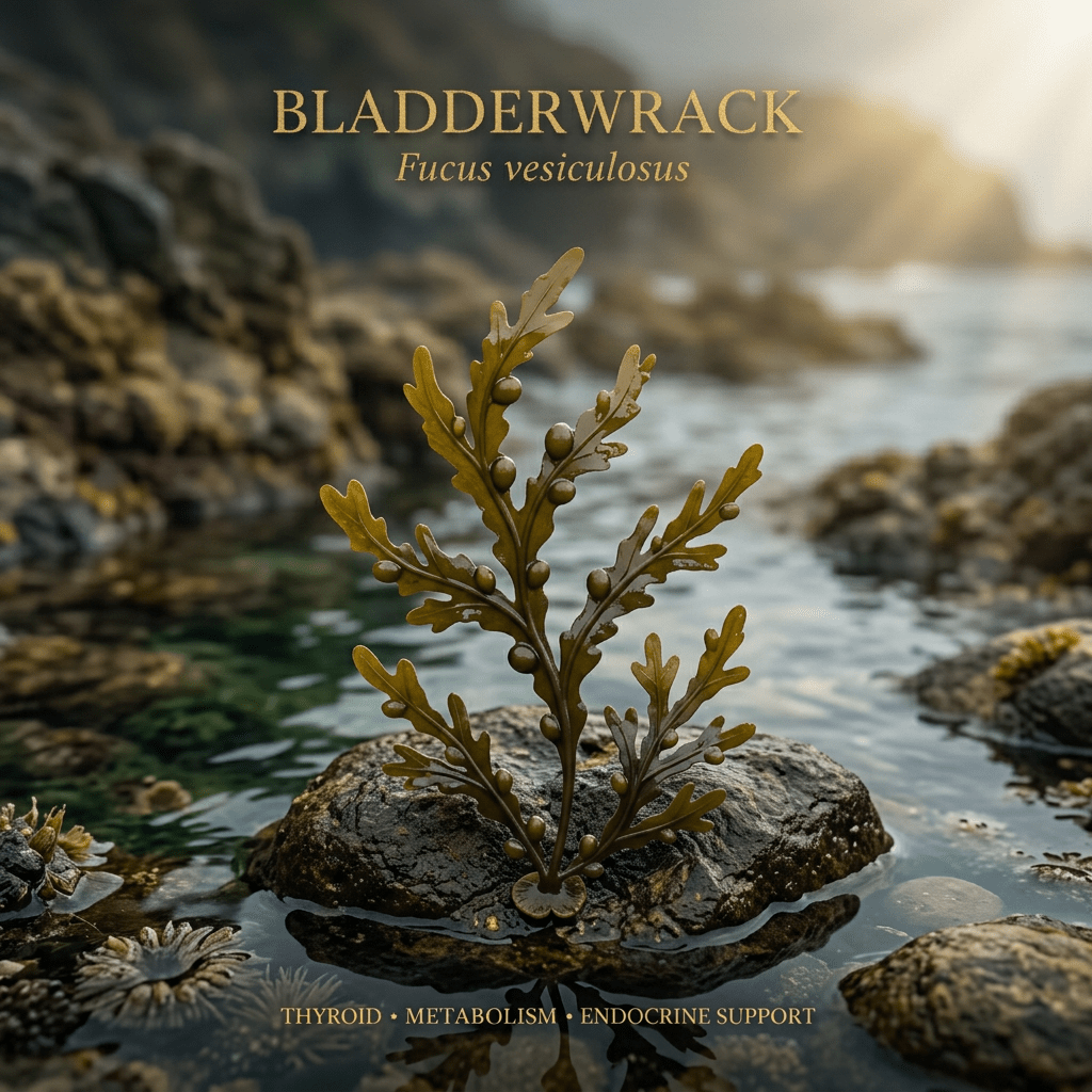 Bladderwrack editorial image in golden coastal light