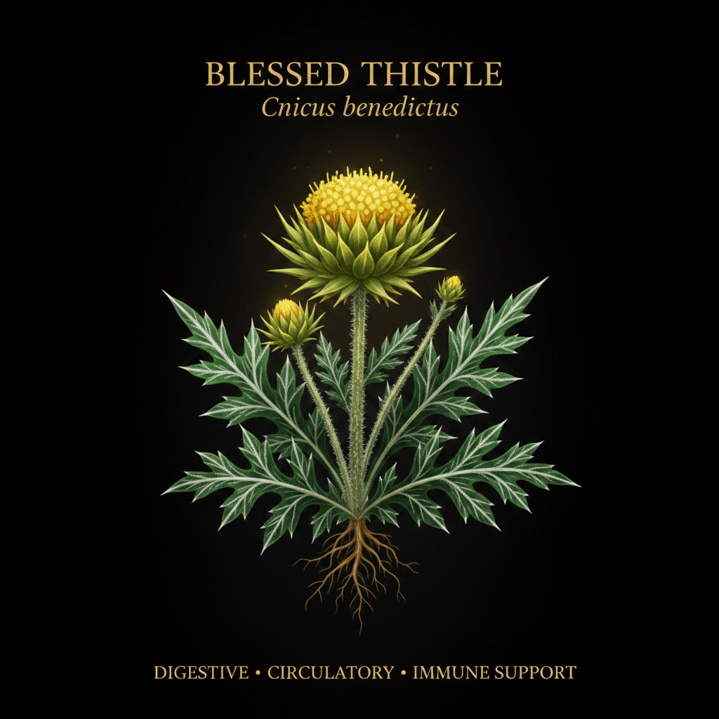 Blessed Thistle (Cnicus benedictus) – Digestive, Circulatory & Immune Support, Tincture, Futures ETC