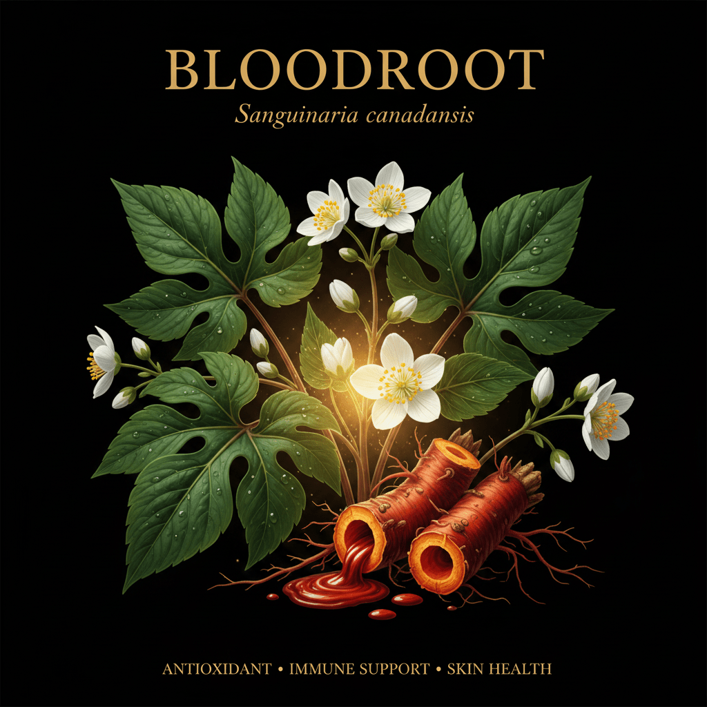 Blood Root [Red Root] (Sanguinaria canadensis) – Lymphatic, Digestive & Antimicrobial Support, Tincture, Futures ETC