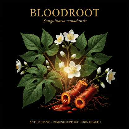 Blood Root [Red Root] (Sanguinaria canadensis) – Lymphatic, Digestive & Antimicrobial Support, Tincture, Futures ETC