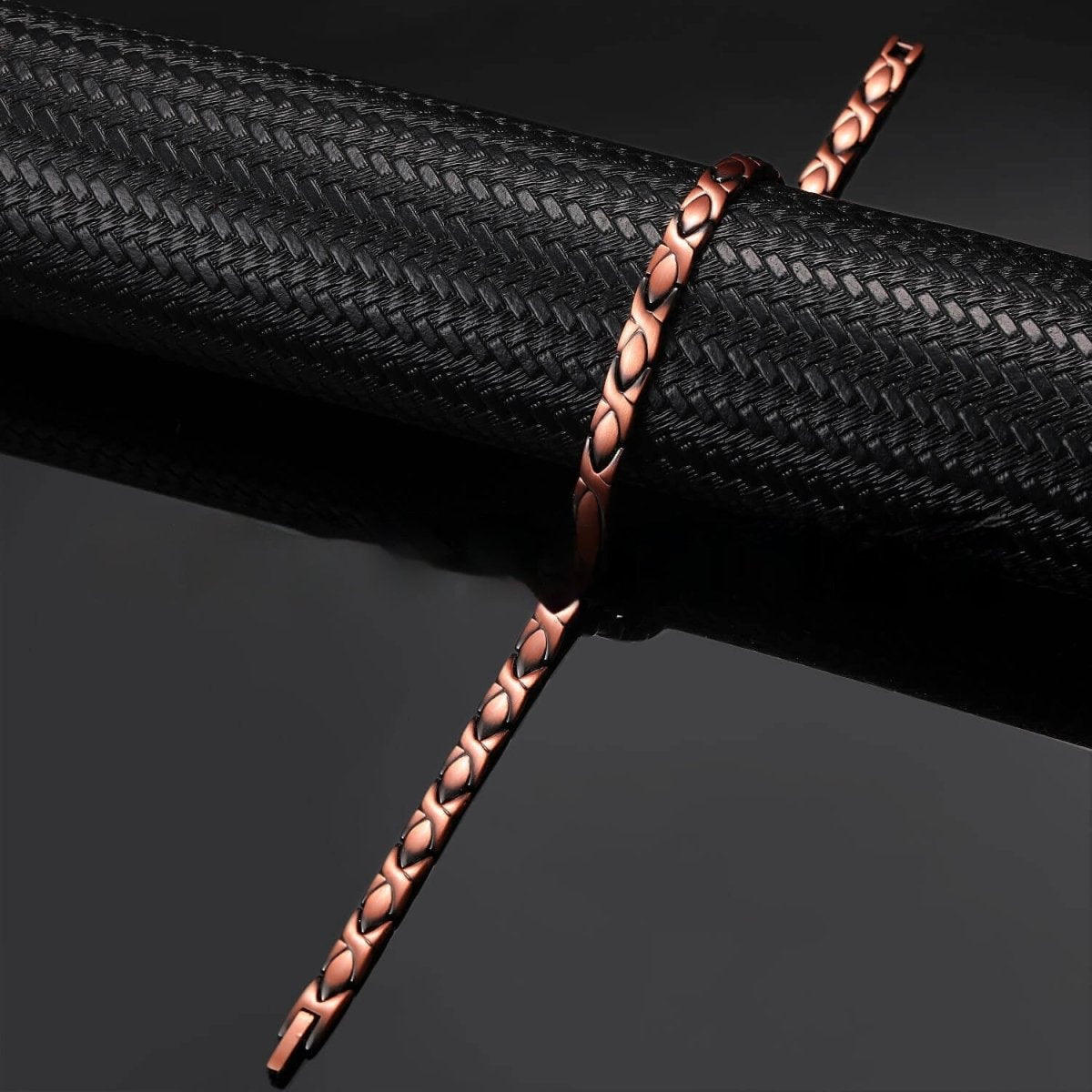 Tobillera magnética de cadena de cobre rojo puro para protección EMF