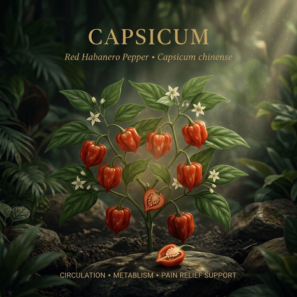 Capsicum editorial image in golden tropical light