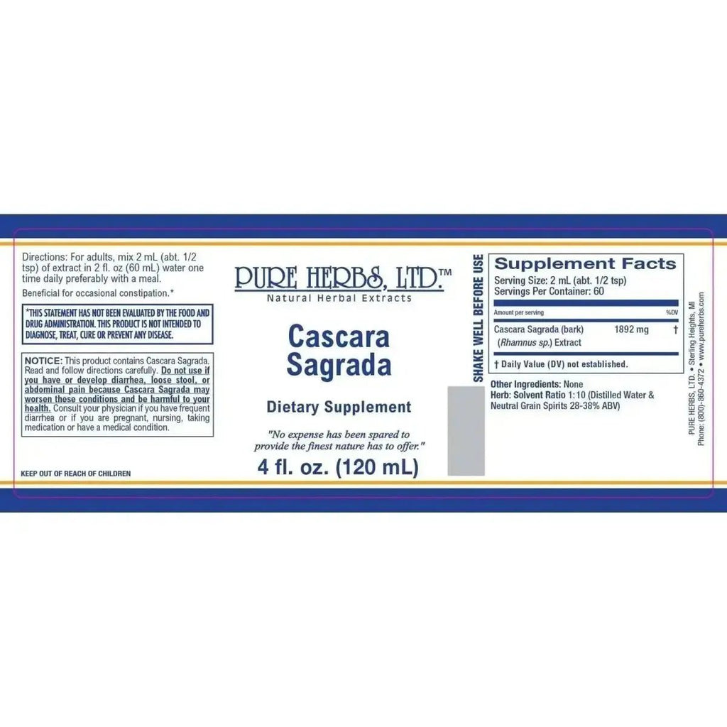 Cascara Sagrada (Frangula purshiana) for Digestive, Detox & Skin Health - Futures ETC Tincture