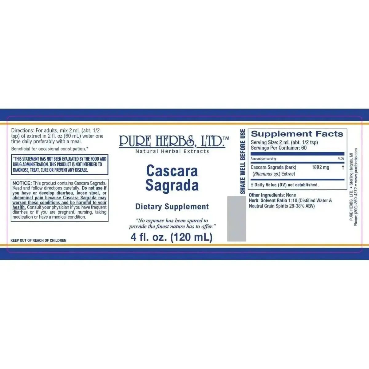 Cascara Sagrada (Frangula purshiana) for Digestive, Detox & Skin Health - Futures ETC Tincture