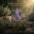 Chaste tree berry editorial image in golden Mediterranean light