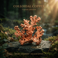 Colloidal copper editorial image in golden natural light