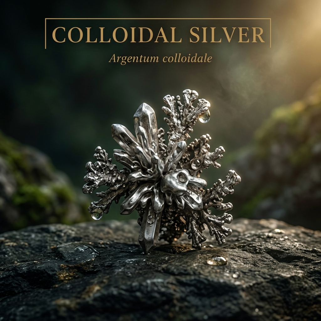 Colloidal silver editorial artwork